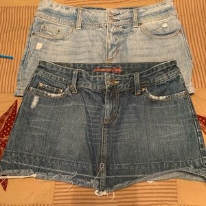 Vintage American Eagle Jean Skirts. Bundle of 2.